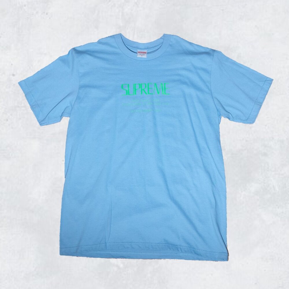 Supreme Anno Domini short sleeve Tee Light Blue Size M SS20